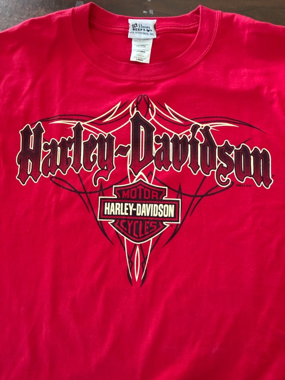 Harley Davidson Smoky Mountain Pigeon Forge Dragon T-Shirt Red L RK Stratman - Picture 4 of 5